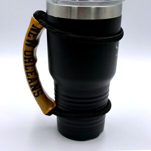 Muggiez New Orleans Paracord Wrapped Handle for 30 oz Tumbler Gold Black